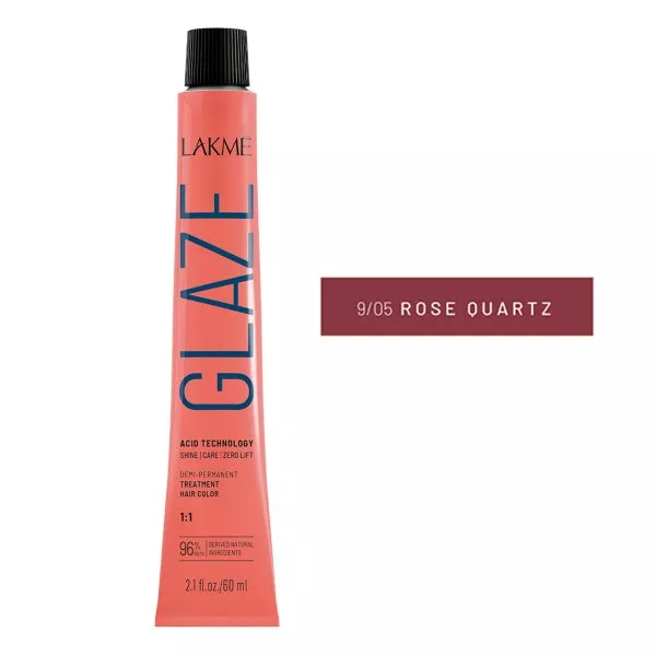 Lakme Glaze, toner kwasowy do włosów, 9/05 Rose Quartz, 60ml