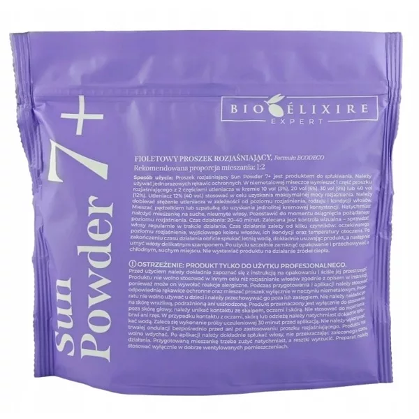 Bioelixire Sun Powder 7+, rozjaśniacz w pudrze, 500g