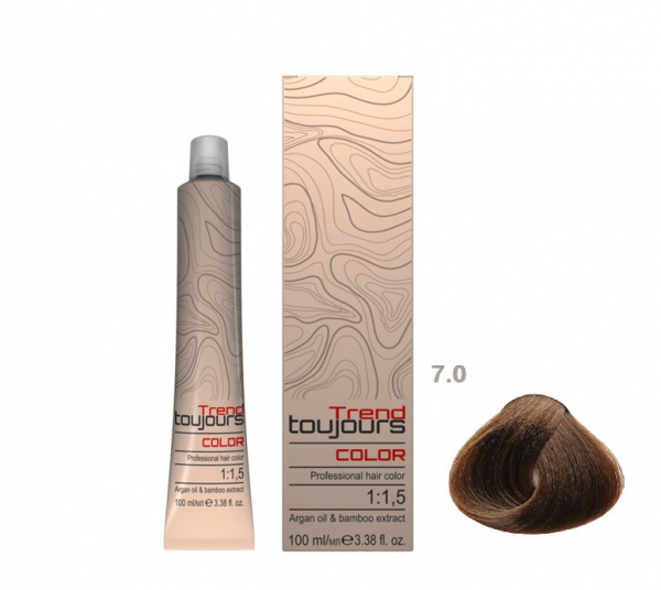 Trend Toujours Professional Color Care, farba do włosów, 7.0, 100ml