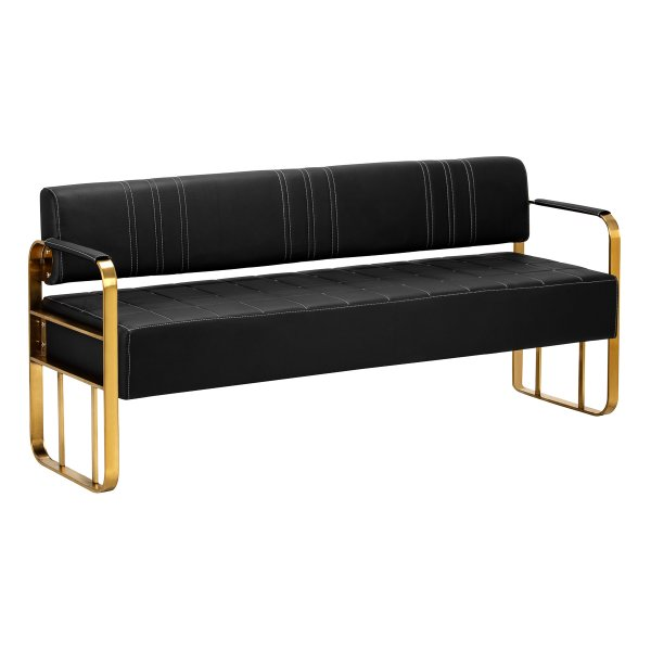 Gabbiano Sofa do poczekalni Avila złoto czarna - dostępna w 48h