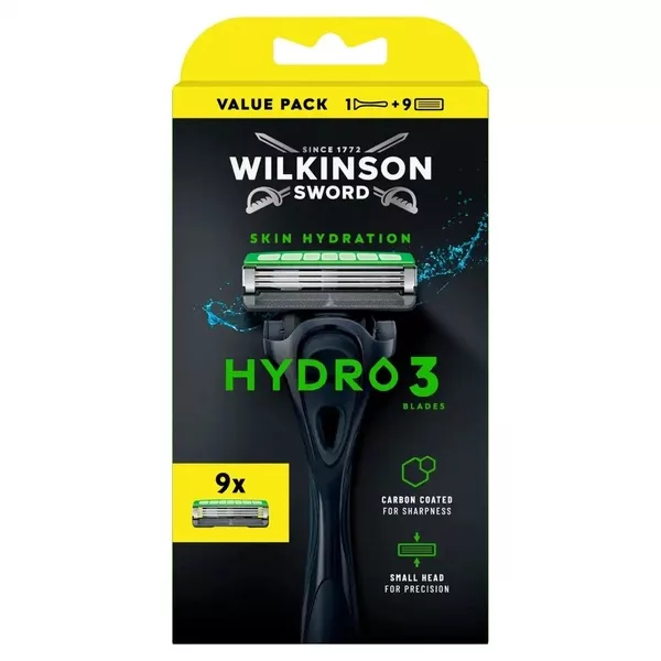 Wilkinson Hydro 3 Skin Hydration maszynka do golenia z 3 ostrzami i 9 wkładów
