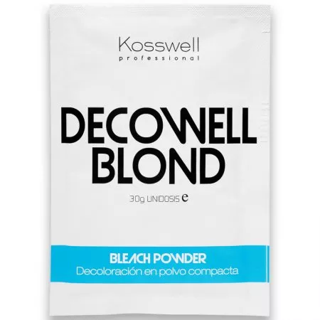 Kosswell Decowell, niebieski bezpyłowy rozjaśniacz do włosów, 30g