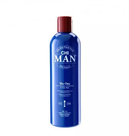 CHI Man The One 3w1, szampon, odżywka, żel pod prysznic, 355ml
