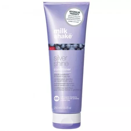 Milk Shake Silver Shine, odżywka do blond lub siwych włosów, 250ml