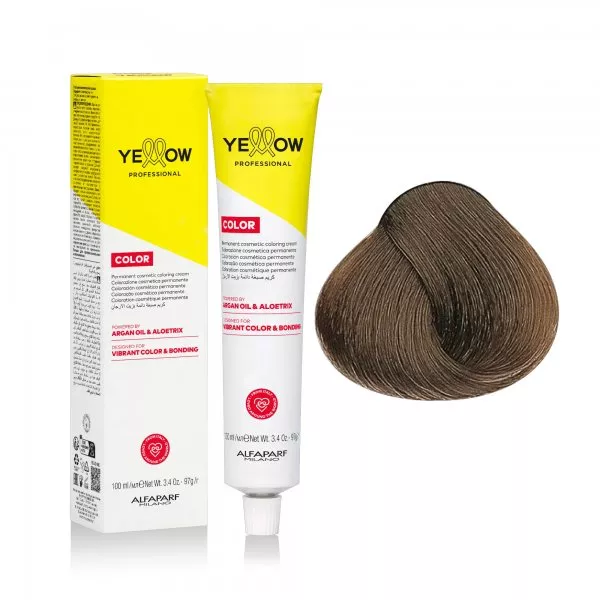 Yellow Professional Color Permanent, farba do włosów, 7 cool, 100ml