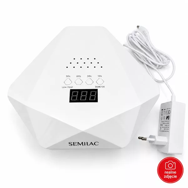Semilac Diamond Collection, lampa UV LED 36W/54 - zarysowania na podstawie, uszkodzone opakowanie