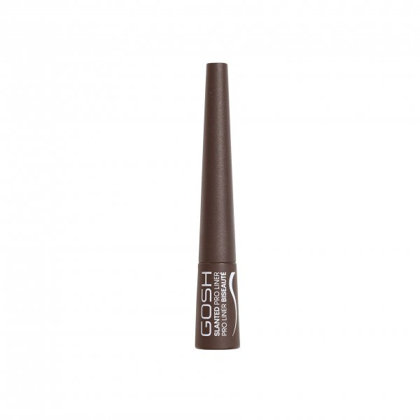 Gosh Slanted Pro Liner, eyeliner w kałamarzu, 003 Matt Brown