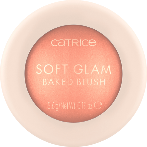Catrice Soft Glam Baked Blush, rozświetlający róż, 020 Peachy Breeze, 5.6g