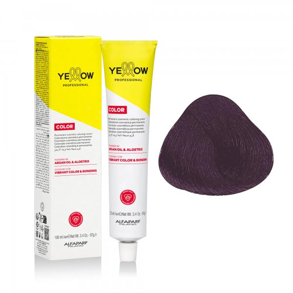 Yellow Professional Color Permanent, farba do włosów, 4.22S, 100ml