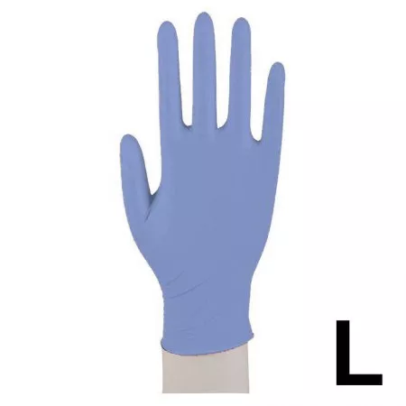 Abena, rękawiczki nitrylowe bezpudrowe, rozmiar L, niebieskie, 100 sztuk