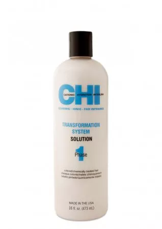 CHI Transformation Bonder-Phase 1, trwałe prostowanie włosów farbowanych, 473ml