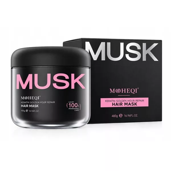 Mocheqi Musk Keratin Golden Hour Repair Hair Mask, maska do włosów, 480g