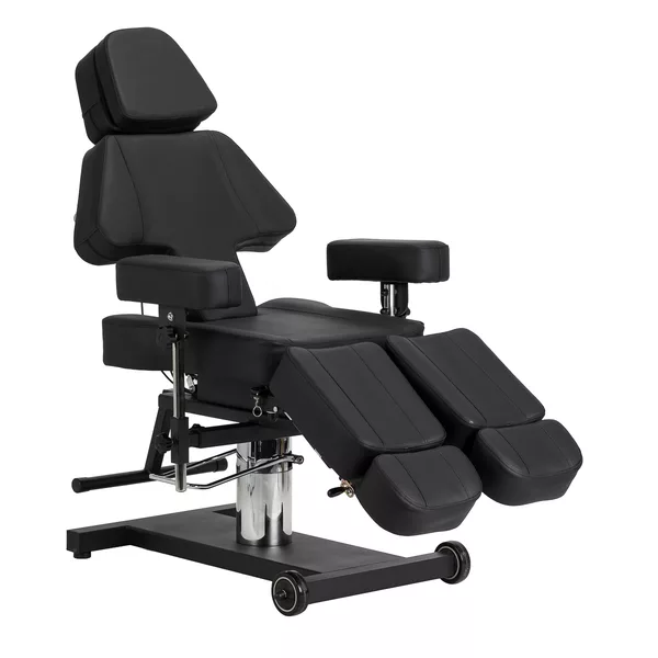 Fotel hydrauliczny do tatuażu Pro Ink 605 płynna regulacja czarny - dostępny w 48h