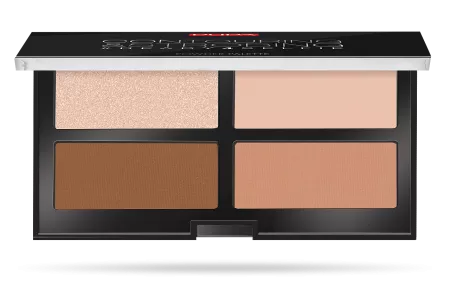 PUPA #READY4SELFIE, paleta do konturowania i strobingu, 002 medium skin, 17,5g
