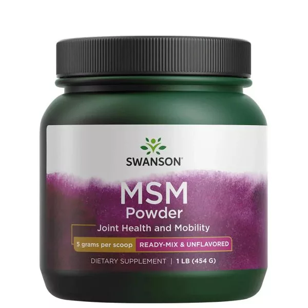 Swanson, MSM w proszku, 454g - data ważności (8.2026)