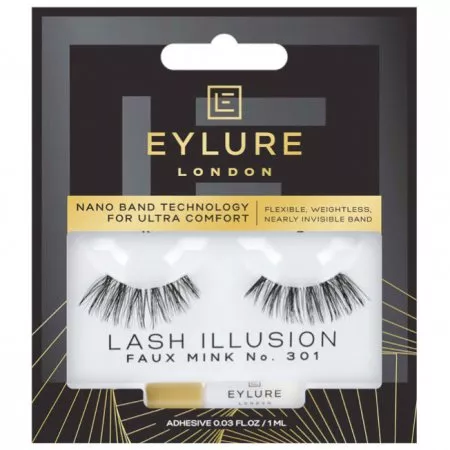 Eylure Lash Illusion, sztuczne rzęsy z klejem, N301