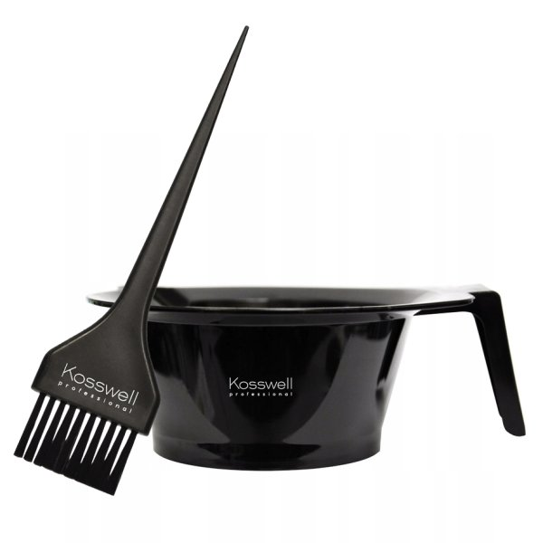 Kosswell, zestaw miseczka fryzjerska + pędzelek, antypoślizgowa podstawa