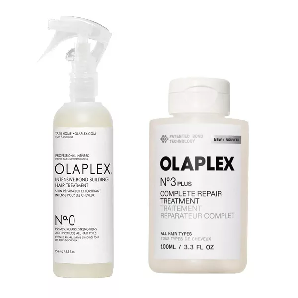 Olaplex, zestaw kuracji odbudowujących, No.0 + No.3