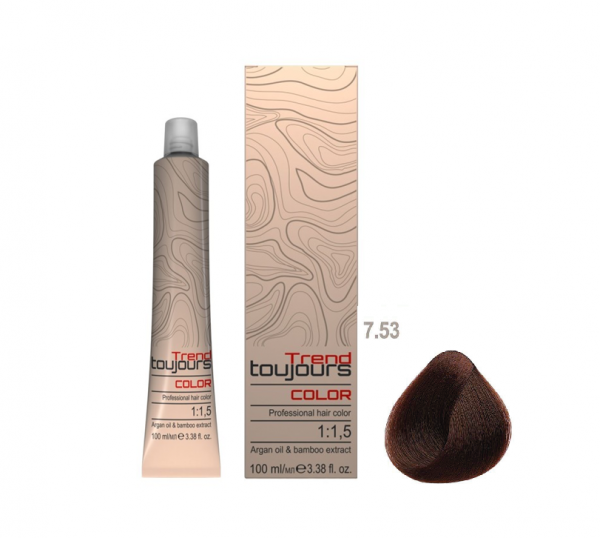 Trend Toujours Professional Color Care, farba do włosów, 7.53, 100ml