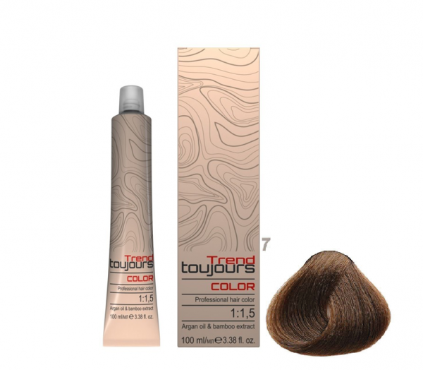 Trend Toujours Professional Color Care, farba do włosów, 7, 100ml