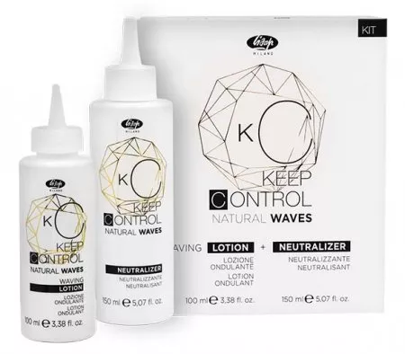 Lisap Keep Control, zestaw do naturalnej ondulacji, lotion + utrwalacz, 100ml + 150ml