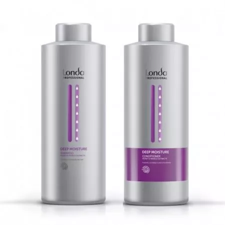 Londa Deep Moisture, zestaw XL nawilżający do włosów suchych, szampon + odżywka, 2x1000ml