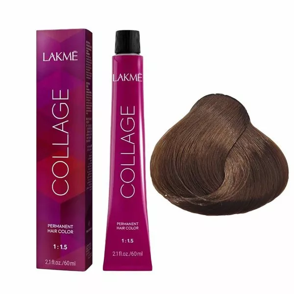 Lakme Collage, farba do włosów trwale koloryzująca, 7/36, 60ml