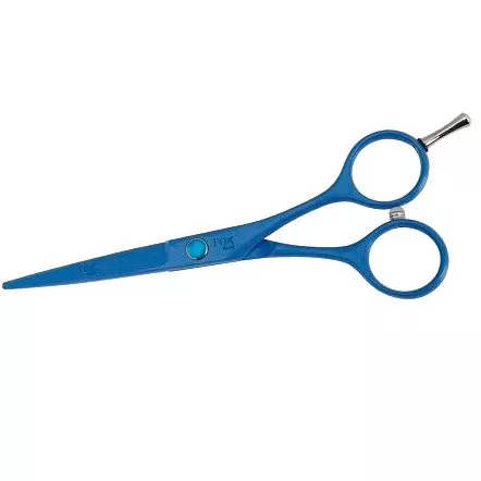 Fox Color, nożyczki fryzjerskie, niebieskie, 5.5 cala, japońska stal, ergonomiczne