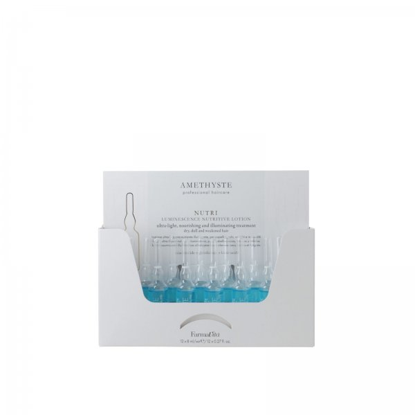 Farmavita Amethyste Nutri Luminescence Nutritive Lotion, lotion rozświetlający do włosów, 12x8ml