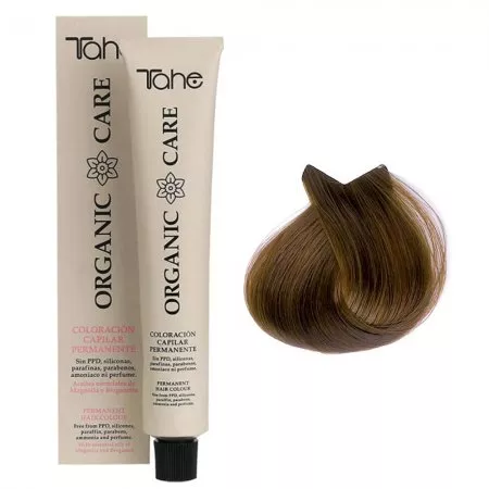 Tahe Organic Care, organiczna farba do włosów bez amoniaku, 7.4, 100ml